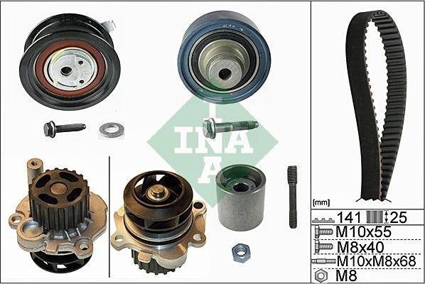 INA 530 0361 31 - Water Pump & Timing Belt Set parts5.com