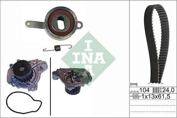 INA 530 0314 30 - Vízpumpa + fogasszíj készlet parts5.com