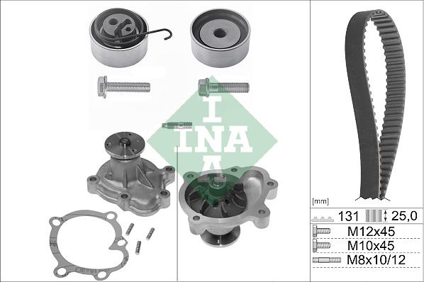 INA 530033830 - Su pompası + Triger kayışı seti parts5.com