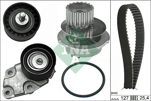 INA 530 0332 31 - Vízpumpa + fogasszíj készlet parts5.com