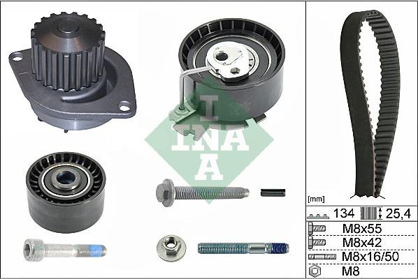 INA 530 0379 30 - Pumpa za vodu + komplet zupčastog kaiša parts5.com