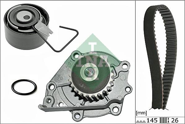 INA 530 0376 30 - Bomba de agua + kit correa distribución parts5.com