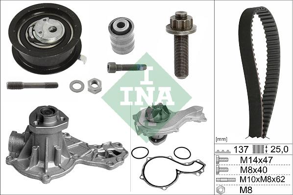 INA 530 0377 30 - Αντλία νερού + σετ οδοντωτού ιμάντα parts5.com