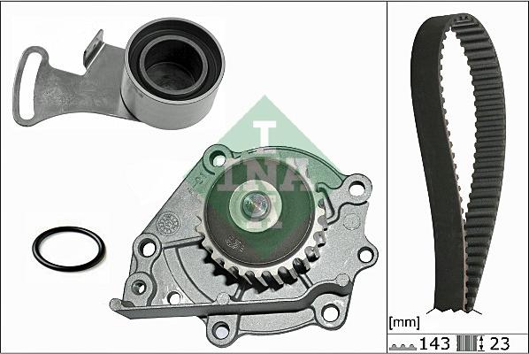 INA 530 0242 30 - Bomba de agua + kit correa distribución parts5.com