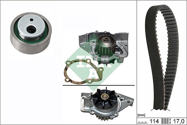 INA 530 0258 31 - Bomba de agua + kit correa distribución parts5.com