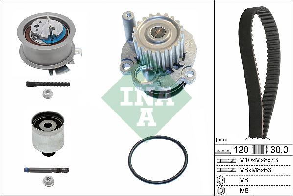 INA 530 0201 32 - Su pompası + Triger kayışı seti parts5.com