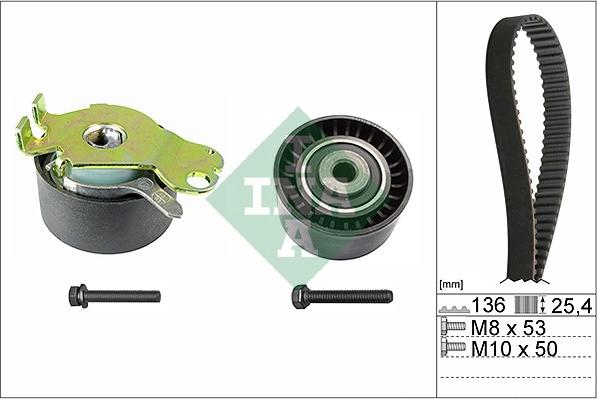 INA 530 0236 10 - Set curea de distributie parts5.com