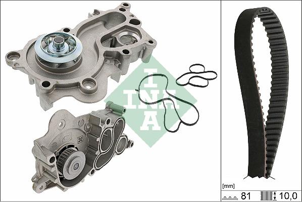 INA 530 0744 30 - Set pompa apa + curea dintata parts5.com