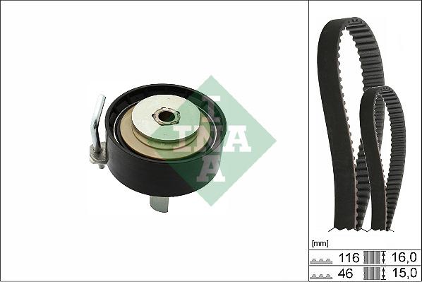 INA 530 0745 10 - Zestaw paska rozrządu parts5.com