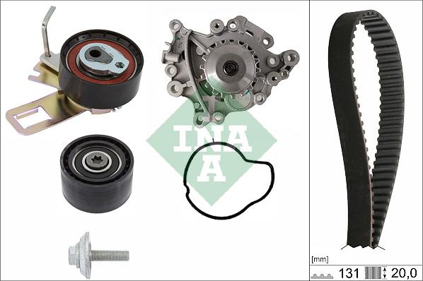 INA 530 0760 30 - Su pompası + Triger kayışı seti parts5.com