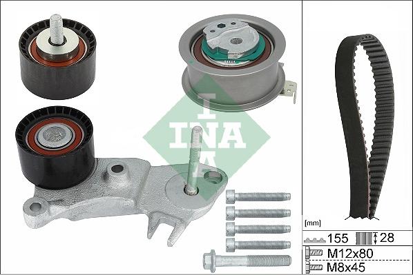 INA 530 0762 10 - Set curea de distributie parts5.com