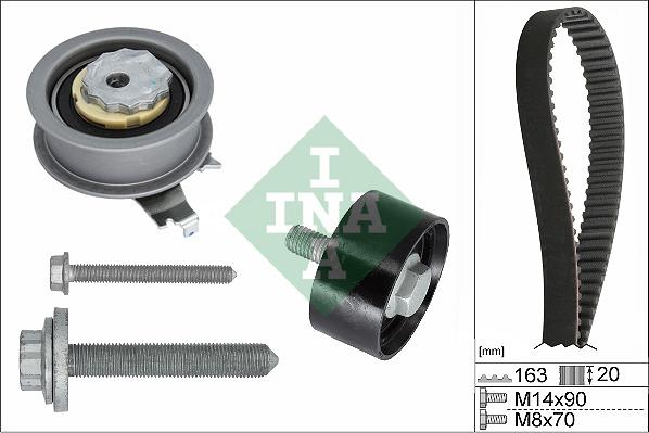 INA 530 0711 10 - Sada rozvodového řemene parts5.com