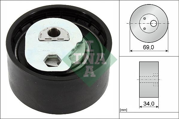 INA 531 0941 10 - Rola intinzator,curea distributie parts5.com