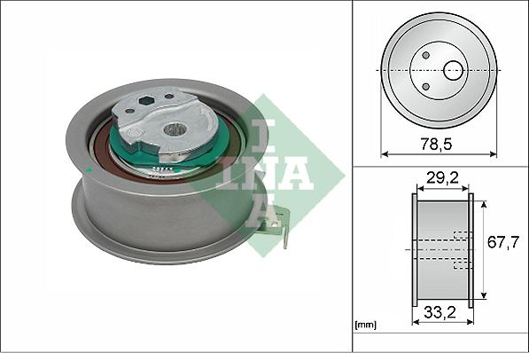 INA 531 0927 10 - Napínací kladka, ozubený řemen parts5.com