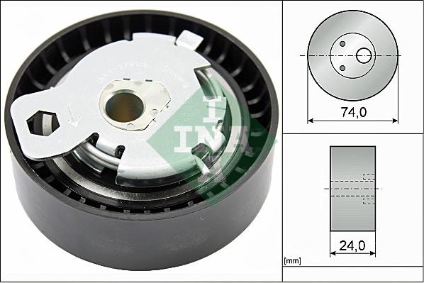 INA 531 0497 10 - Tensioner Pulley, timing belt parts5.com