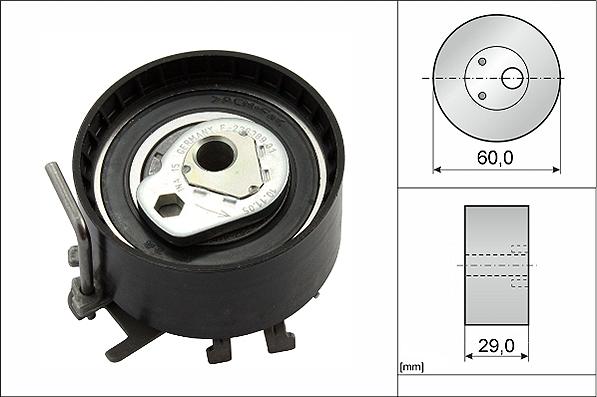 INA 531 0404 10 - Napenjalni valj, zobati jermen parts5.com