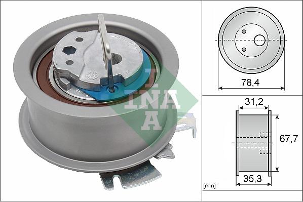 INA 531 0565 30 - Poulie-tendeur, courroie de distribution parts5.com