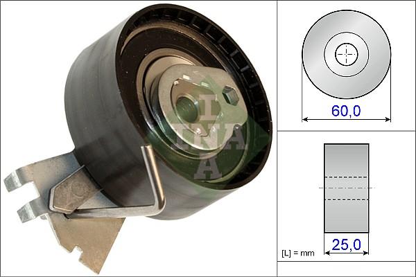 INA 531 0572 10 - Обтяжна ролка, ангренаж parts5.com