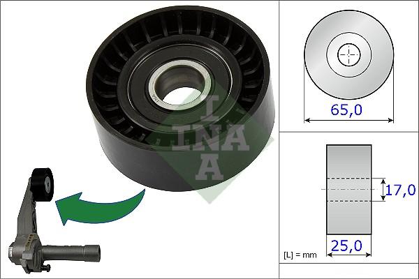 INA 531 0866 10 - Poulie renvoi / transmission, courroie trapézoïdale à nervures parts5.com