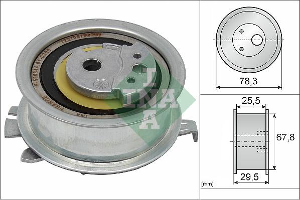 INA 531 0825 10 - Rola intinzator,curea distributie parts5.com