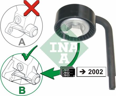 INA 531 0790 10 - Τροχαλία παρέκκλισης, ιμάντας poly-V parts5.com