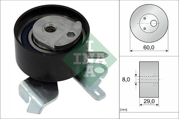 INA 531 0755 10 - Tensioner Pulley, timing belt parts5.com