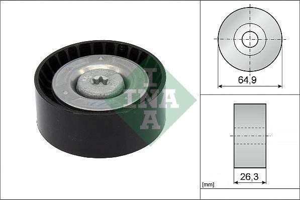 INA 532 0905 10 - Deflection / Guide Pulley, v-ribbed belt parts5.com