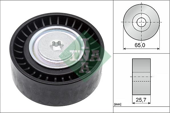 INA 532 0907 10 - Vratná / vodicí kladka, klínový žebrový řemen parts5.com