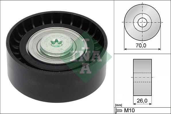 INA 532 0434 10 - Rolka kierunkowa / prowadząca, pasek klinowy zębaty parts5.com