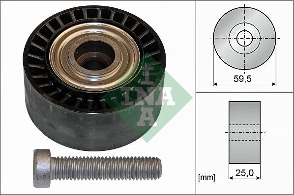 INA 532 0433 10 - Vratná / vodiaca kladka rebrovaného klinového remeňa parts5.com