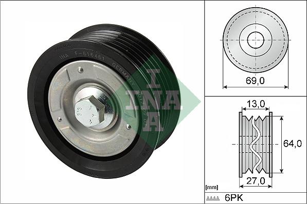 INA 532 0477 10 - Umlenk / Führungsrolle, Keilrippenriemen parts5.com