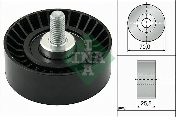 INA 532 0545 10 - Vratná / vodiaca kladka rebrovaného klinového remeňa parts5.com