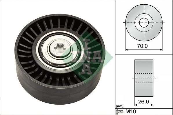 INA 532 0505 10 - Vratná / vodicí kladka, klínový žebrový řemen parts5.com