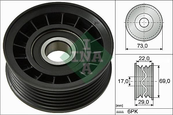 INA 532 0649 10 - Rola ghidare / conducere, curea transmisie parts5.com