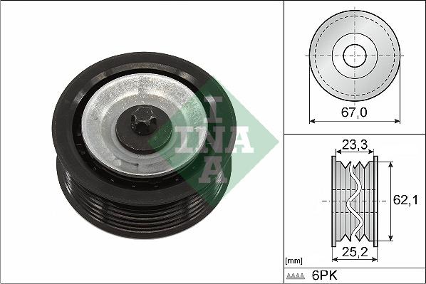 INA 532 0619 10 - Rola ghidare / conducere, curea transmisie parts5.com