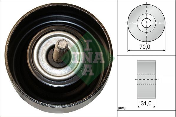 INA 532 0614 10 - Polea inversión / guía, correa poli V parts5.com