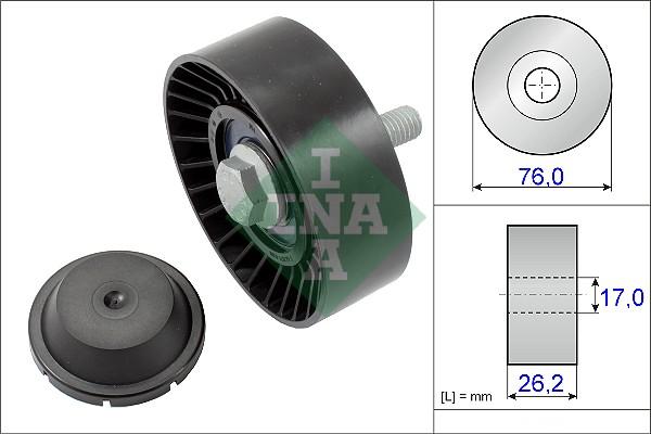 INA 532 0632 10 - Szíjtárcsa / vezetőgörgő, hosszbordás szíj parts5.com