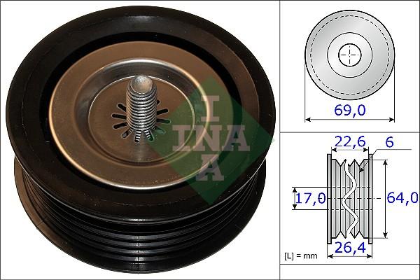 INA 532 0671 10 - Deflection / Guide Pulley, v-ribbed belt parts5.com