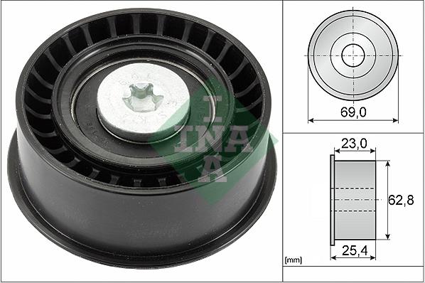 INA 532 0033 10 - Паразитна / водеща ролка, зъбен ремък parts5.com