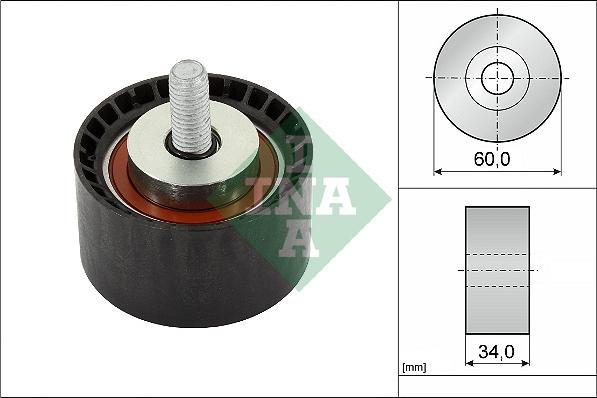 INA 532 0888 10 - Deflection / Guide Pulley, timing belt parts5.com