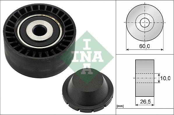 INA 532 0331 10 - Deflection / Guide Pulley, v-ribbed belt parts5.com