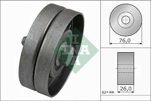 INA 532 0326 30 - Polea inversión / guía, correa poli V parts5.com