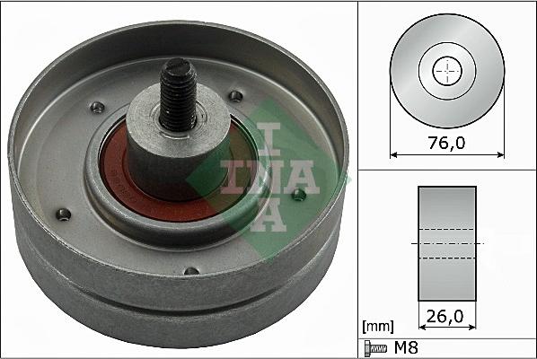 INA 532 0252 30 - Szíjtárcsa / vezetőgörgő, hosszbordás szíj parts5.com