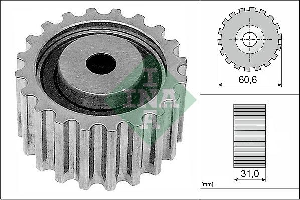 INA 532 0220 10 - Usmeravajući / vodeći točkić, zupčasti kaiš parts5.com