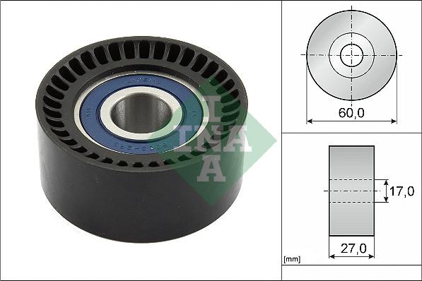 INA 532 0747 10 - Szíjtárcsa / vezetőgörgő, fogasszíj parts5.com