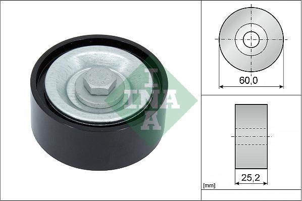 INA 532 0715 10 - Saptırma / Kılavuz makarası, Kanallı V-kayışı parts5.com