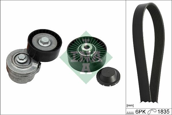 INA 529 0498 10 - Garnitura klinastog rebrastog kaiša parts5.com