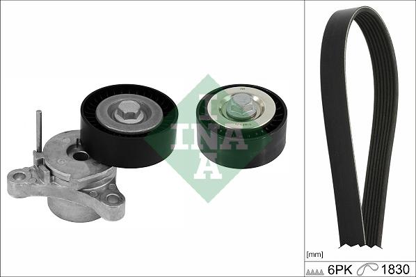 INA 529 0448 10 - Garnitura klinastog rebrastog kaiša parts5.com