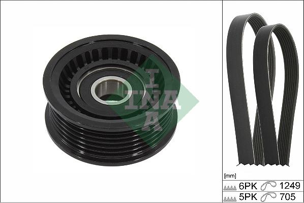 INA 529 0451 10 - Set curea transmisie cu caneluri parts5.com