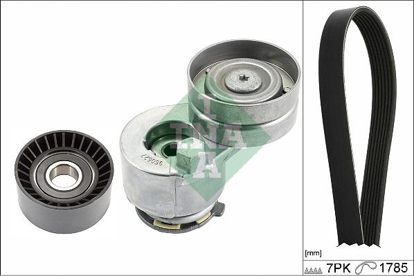 INA 529 0453 10 - Set curea transmisie cu caneluri parts5.com